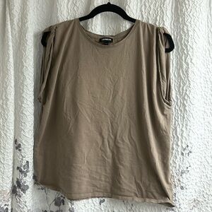Express Tan Nude Cotton Tee